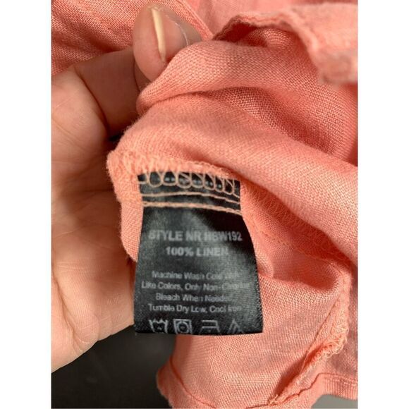 5----- Harve Benard Washable Linen Button Front Top Size Medium NWOT - Picture 5 of 7